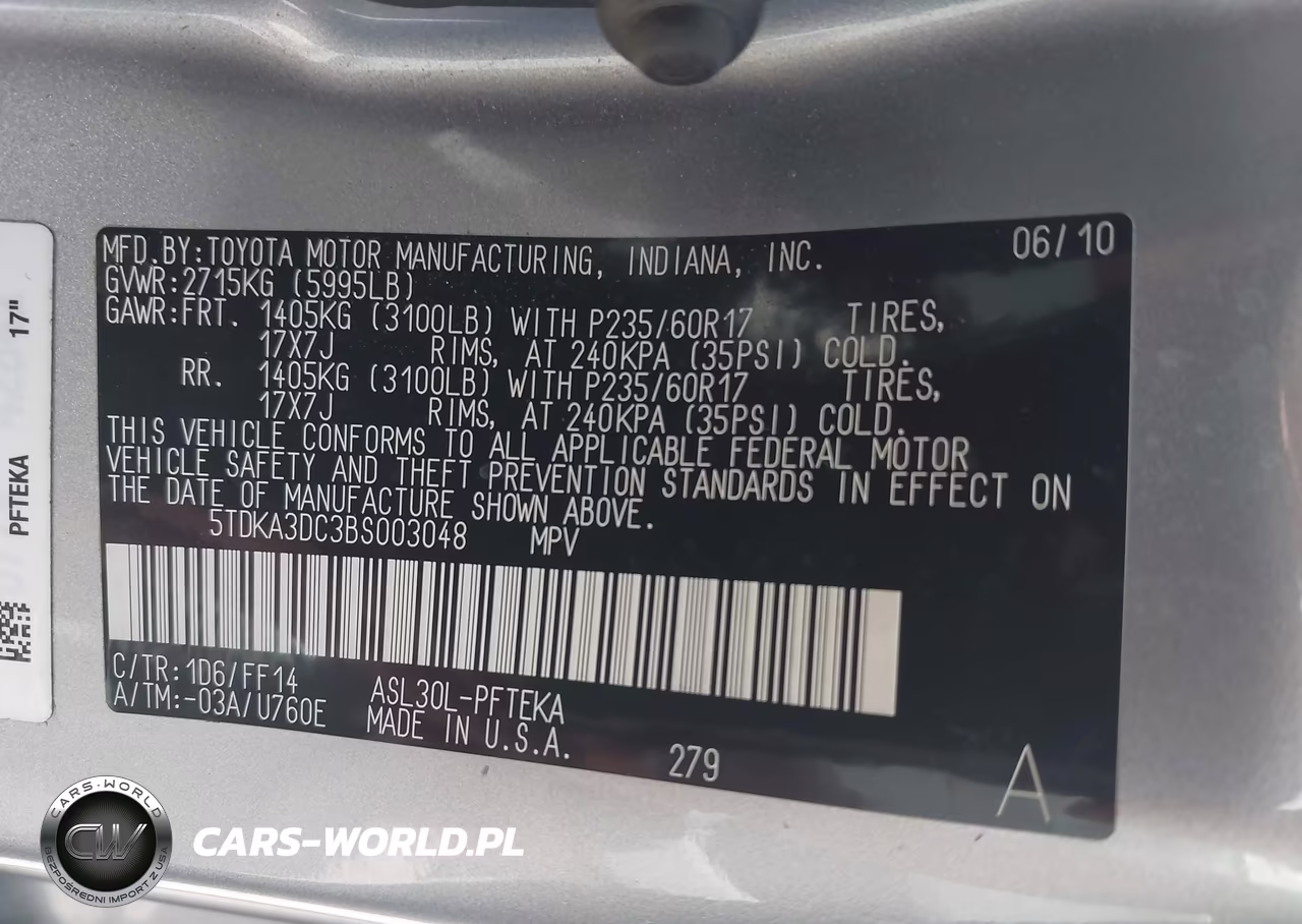 2011 Toyota Sienna VIN:5TDKA3DC3BS003048 - 9