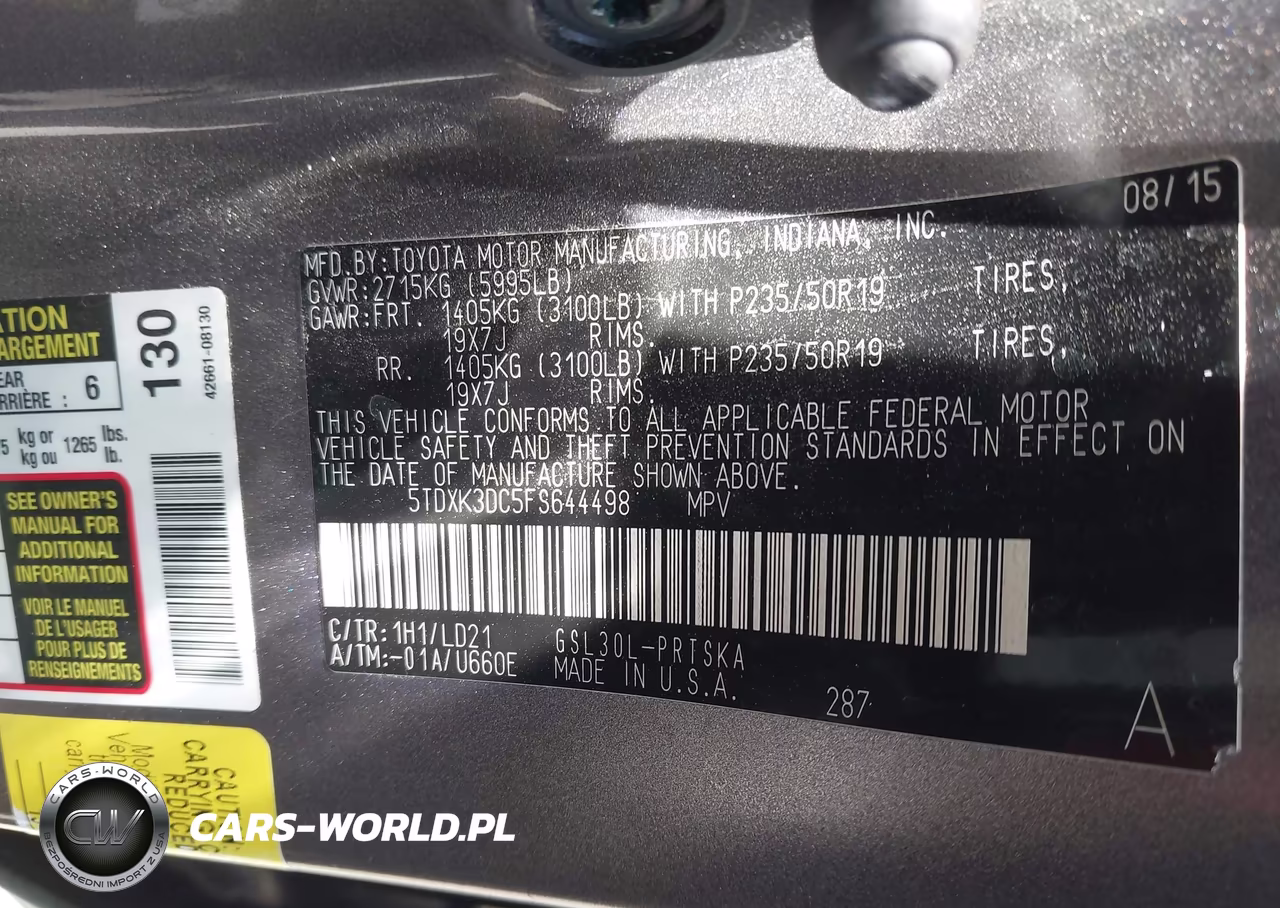 2015 Toyota Sienna Se 8 Passenger VIN:5TDXK3DC5FS644498 - 9