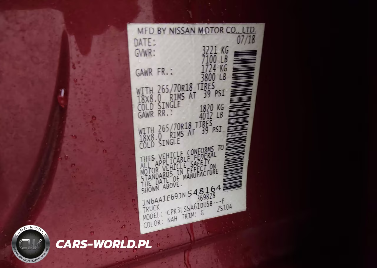 2018 Nissan Titan Sv VIN:1N6AA1E69JN548164 - 9