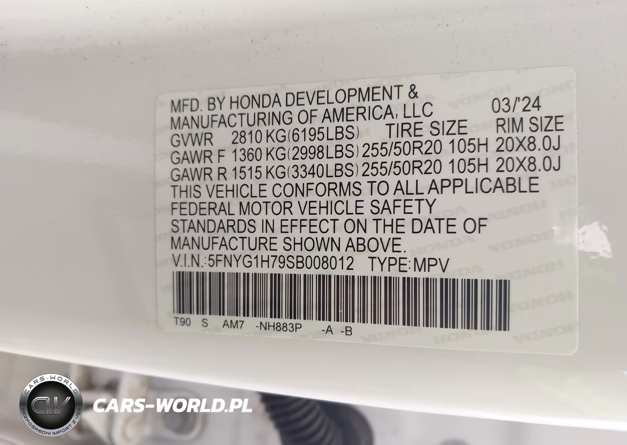 2025 Honda Pilot Touring VIN:5FNYG1H79SB008012 - 9