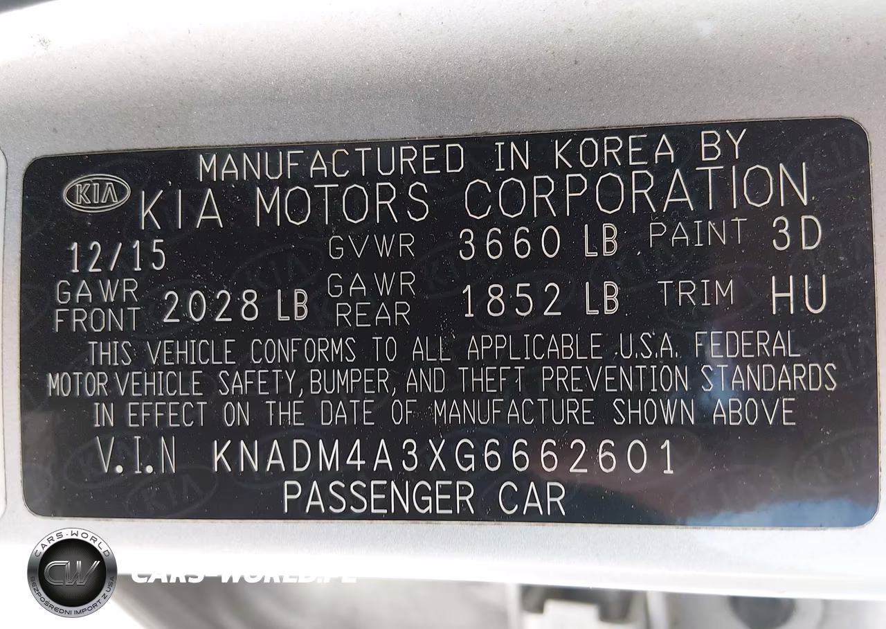 2016 Kia Rio Lx VIN:KNADM4A3XG6662601 - 9