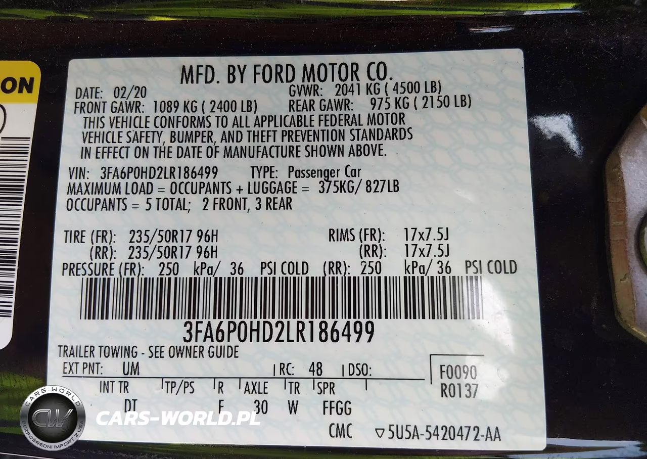 2020 Ford Fusion Se VIN:3FA6P0HD2LR186499 - 9
