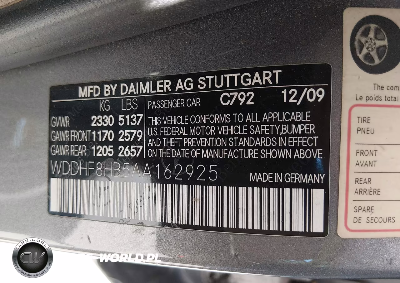 2010 Mercedes-Benz E 350 4Matic VIN:WDDHF8HB5AA162925 - 9