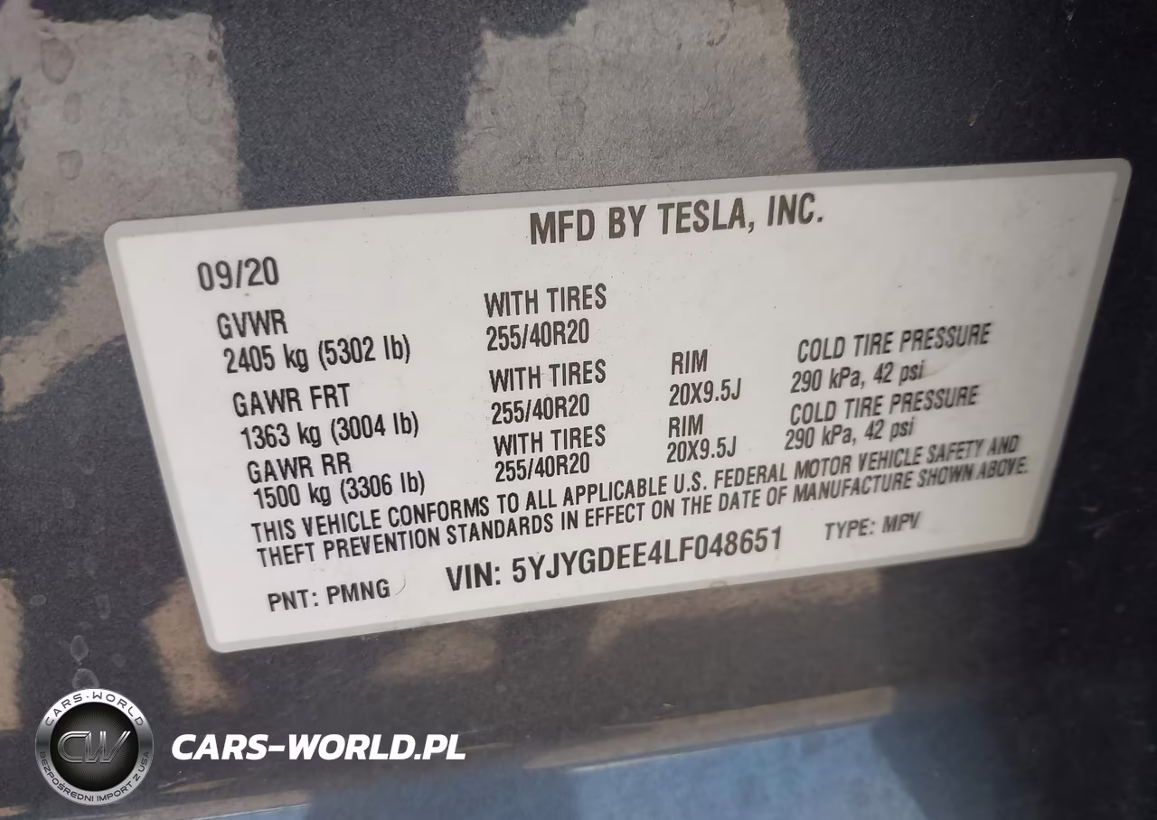 2020 Tesla Model Y Long Range Dual Motor All-Wheel Drive VIN:5YJYGDEE4LF048651 - 9