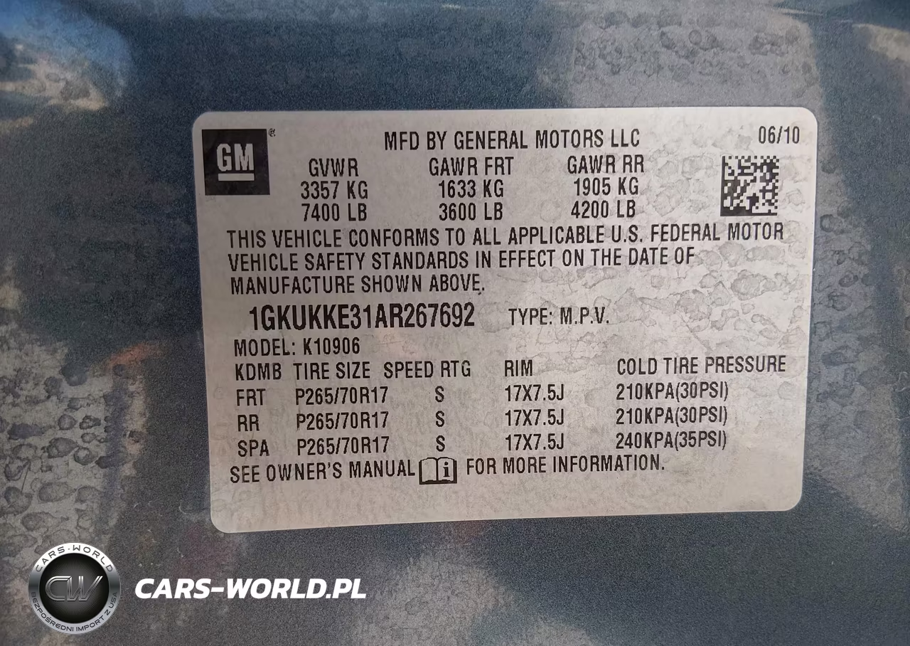2010 GMC Yukon Xl 1500 Slt VIN:1GKUKKE31AR267692 - 9