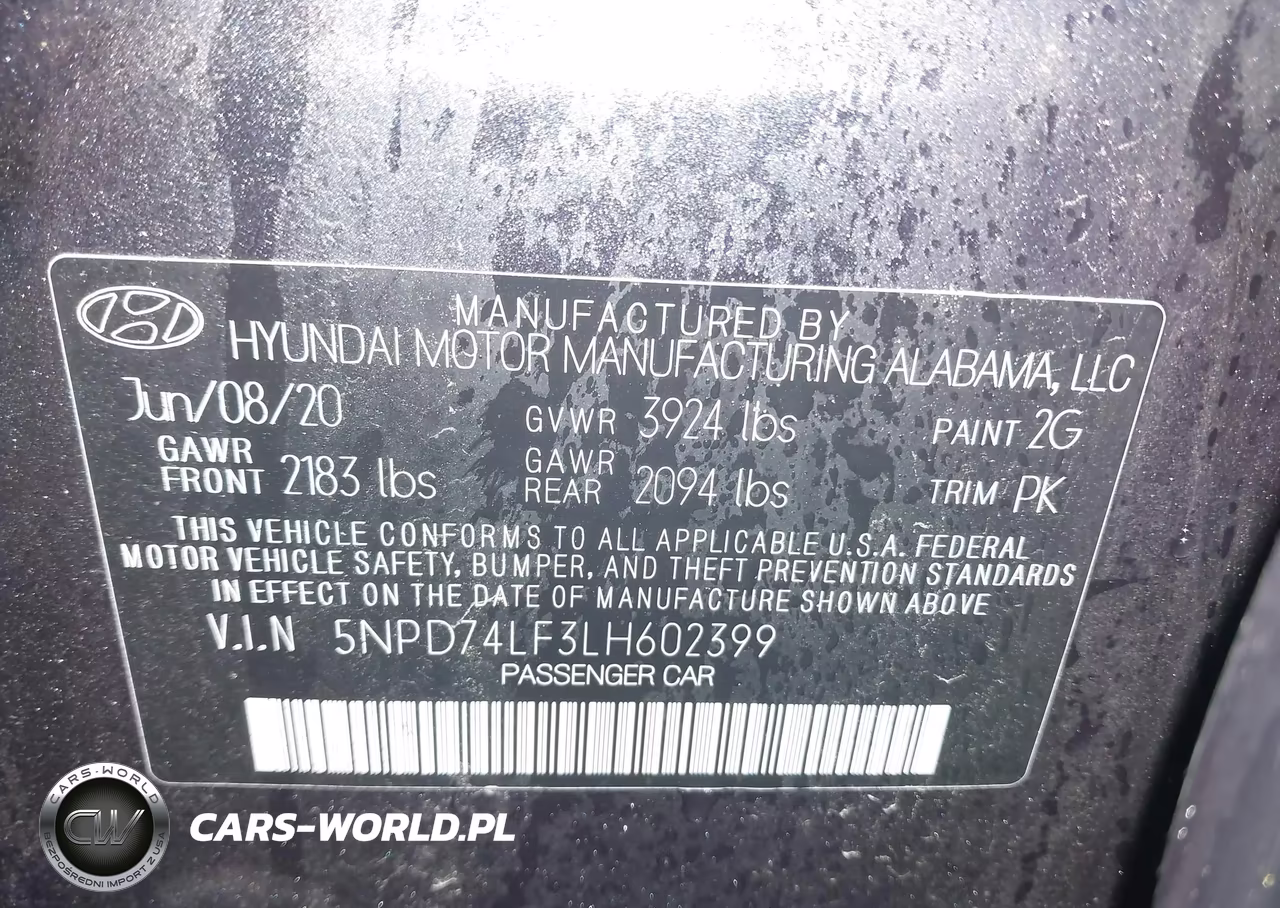 2020 Hyundai Elantra Se VIN:5NPD74LF3LH602399 - 9