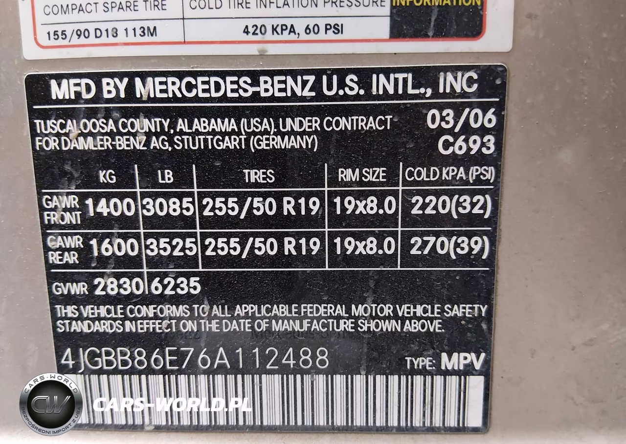 2006 Mercedes-Benz Ml 350 4Matic VIN:4JGBB86E76A112488 - 9