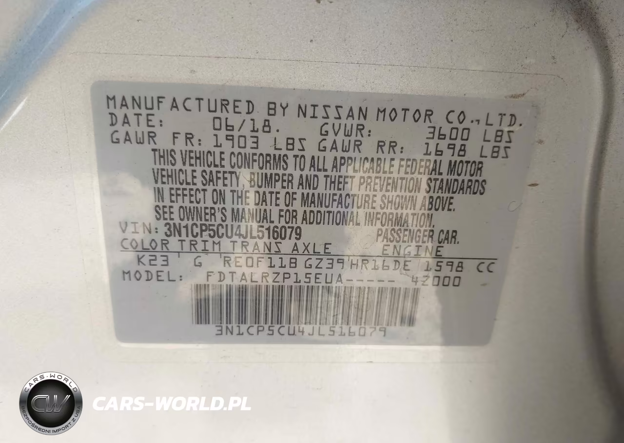 2018 Nissan Kicks S VIN:3N1CP5CU4JL516079 - 9