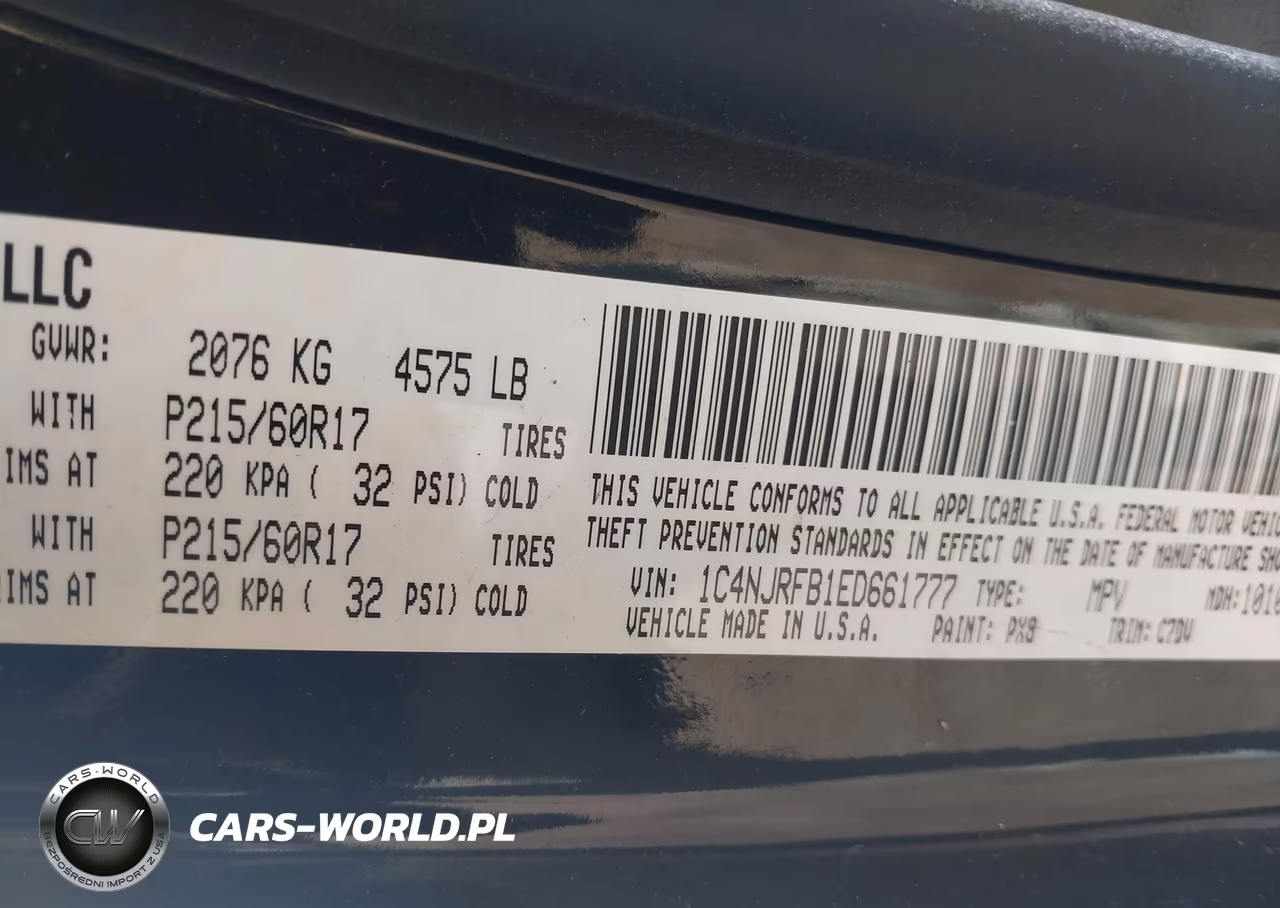2014 Jeep Patriot Latitude VIN:1C4NJRFB1ED661777 - 9