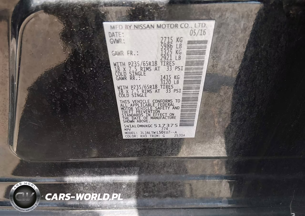 2016 Infiniti Qx60 VIN:5N1AL0MNXGC517375 - 9