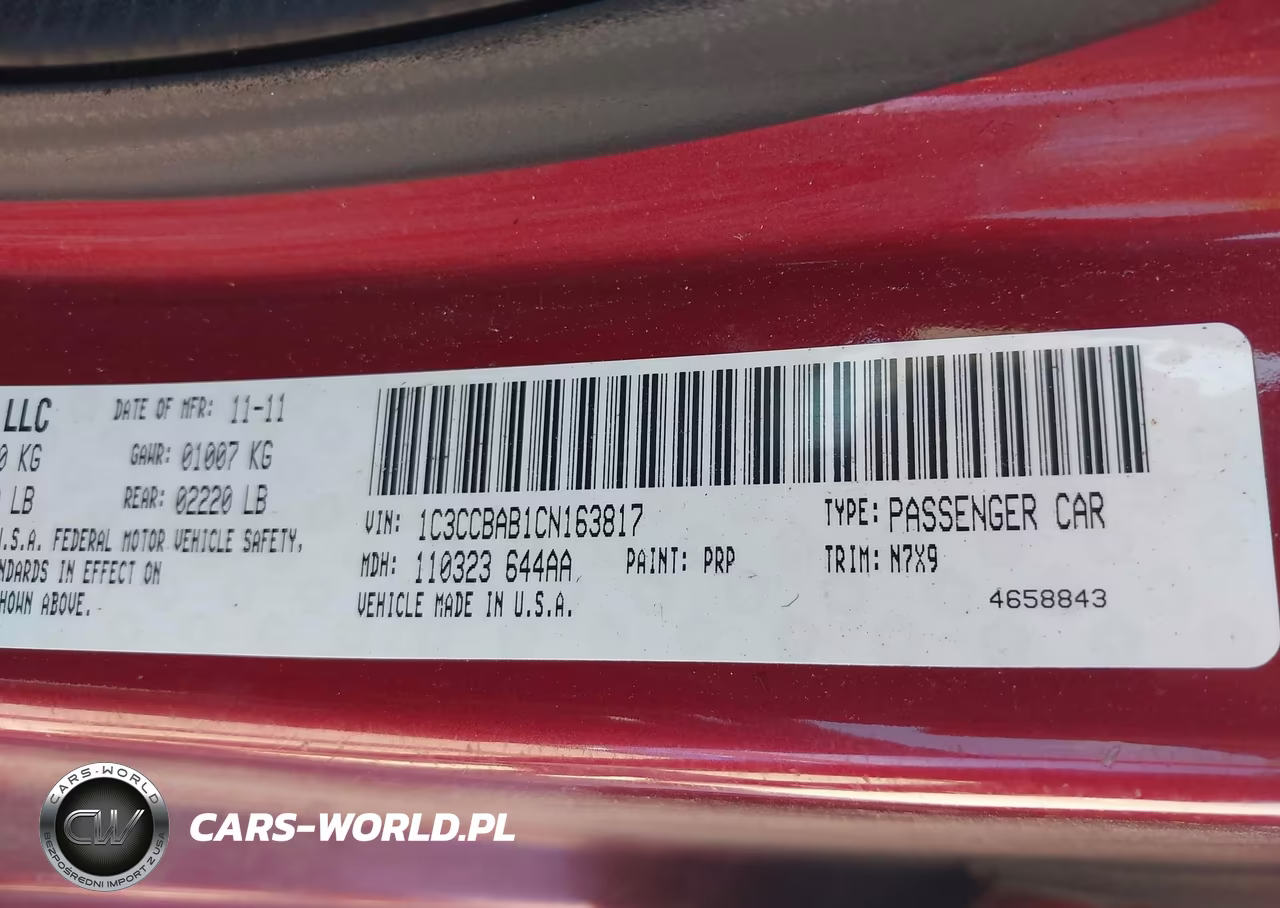 2012 Chrysler 200 Lx VIN:1C3CCBAB1CN163817 - 9