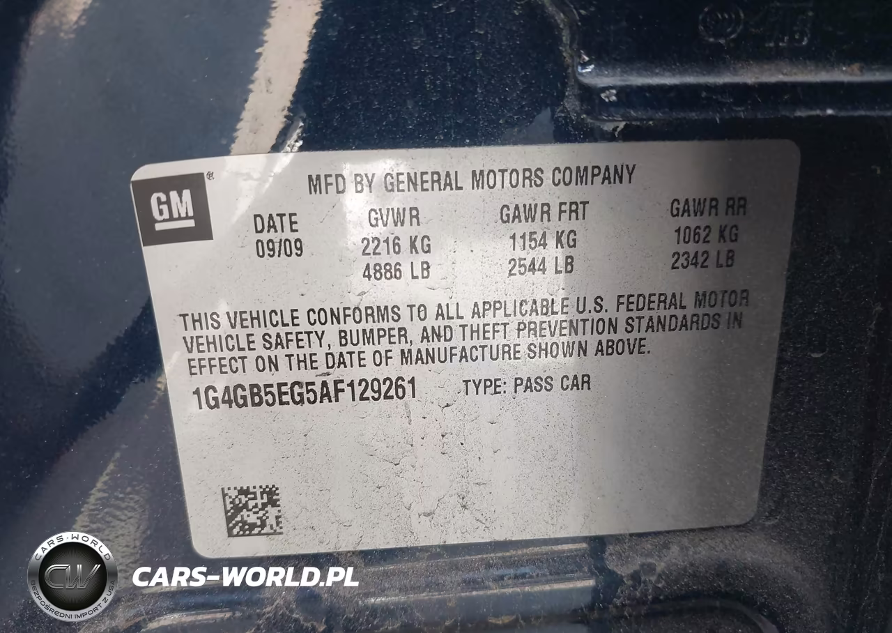 2010 Buick Lacrosse Cx VIN:1G4GB5EG5AF129261 - 9