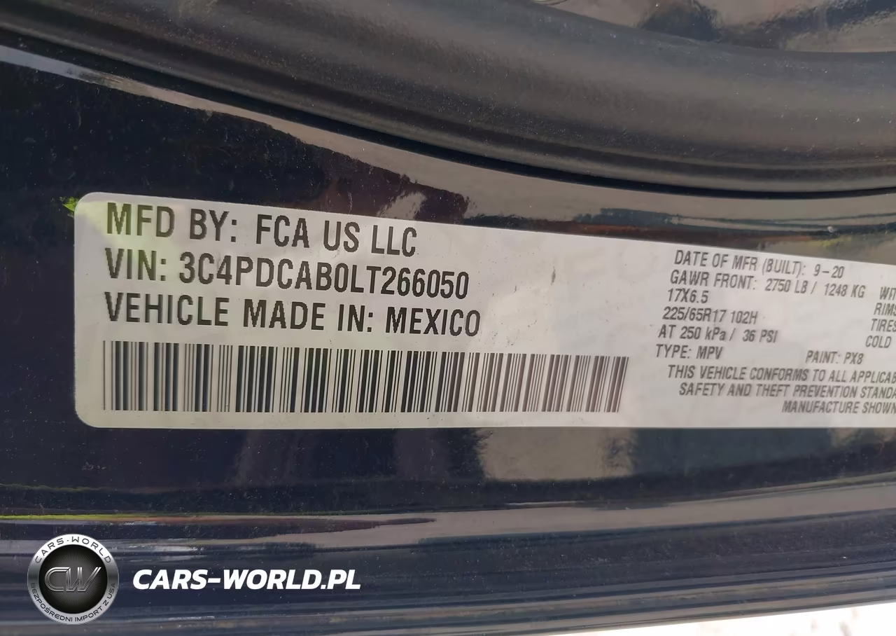 2020 Dodge Journey Se Value VIN:3C4PDCAB0LT266050 - 9
