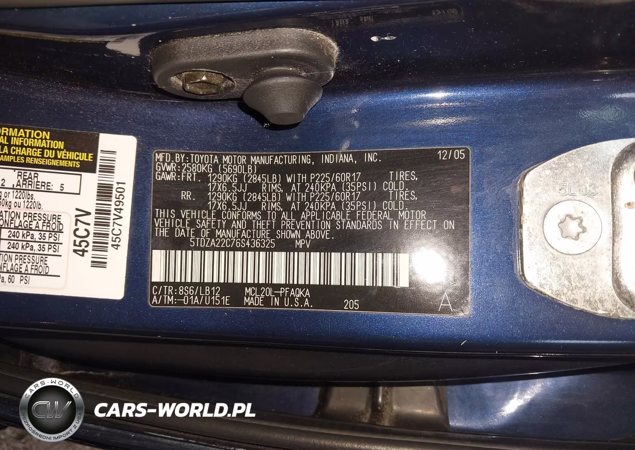 2006 Toyota Sienna Xle VIN:5TDZA22C76S436325 - 9