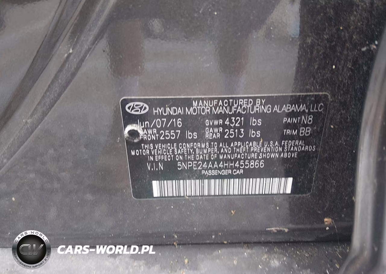 2017 Hyundai Sonata Eco VIN:5NPE24AA4HH455866 - 9