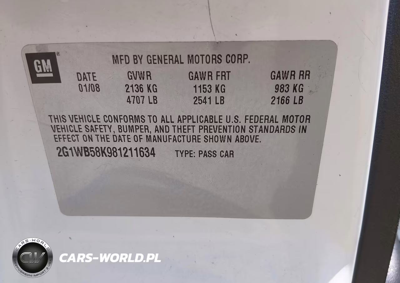 2008 Chevrolet Impala Ls VIN:2G1WB58K981211634 - 9