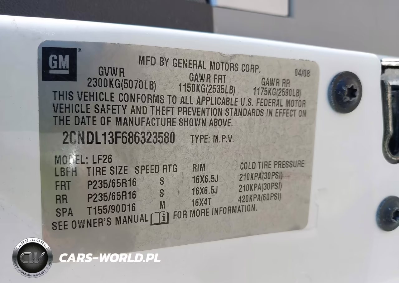2008 Chevrolet Equinox Ls VIN:2CNDL13F686323580 - 9