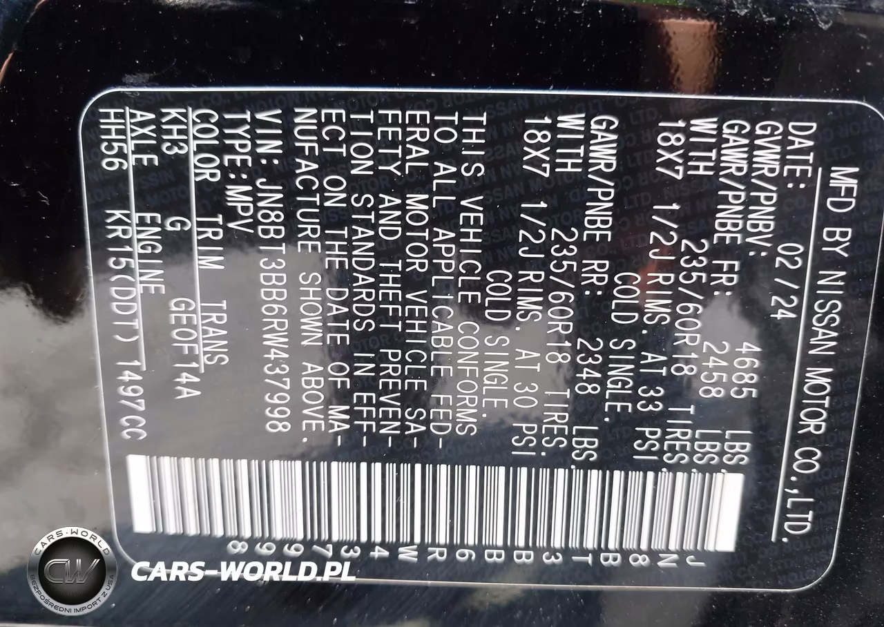 2024 Nissan Rogue Sv Intelligent Awd VIN:JN8BT3BB6RW437998 - 9