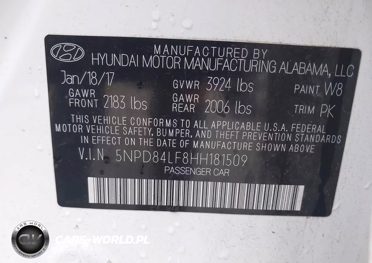 2017 Hyundai Elantra Se VIN:5NPD84LF8HH181509 - 9