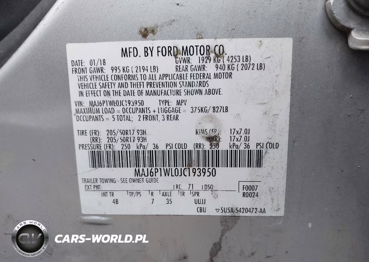 2018 Ford Ecosport Titanium VIN:MAJ6P1WL0JC193950 - 9