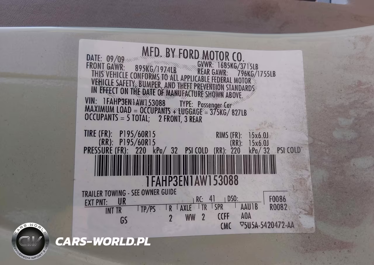2010 Ford Focus S VIN:1FAHP3EN1AW153088 - 9