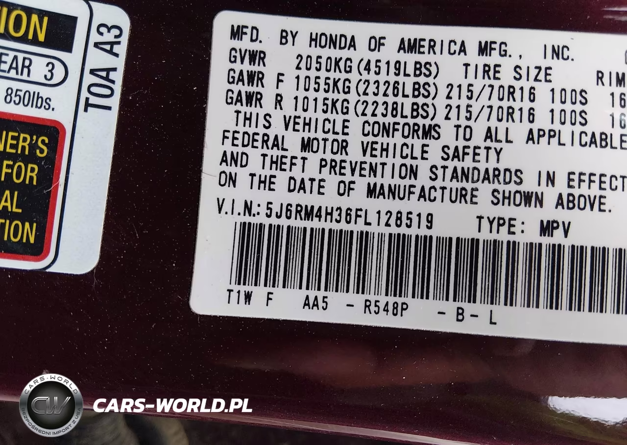 2015 Honda Cr-V Lx VIN:5J6RM4H36FL128519 - 9