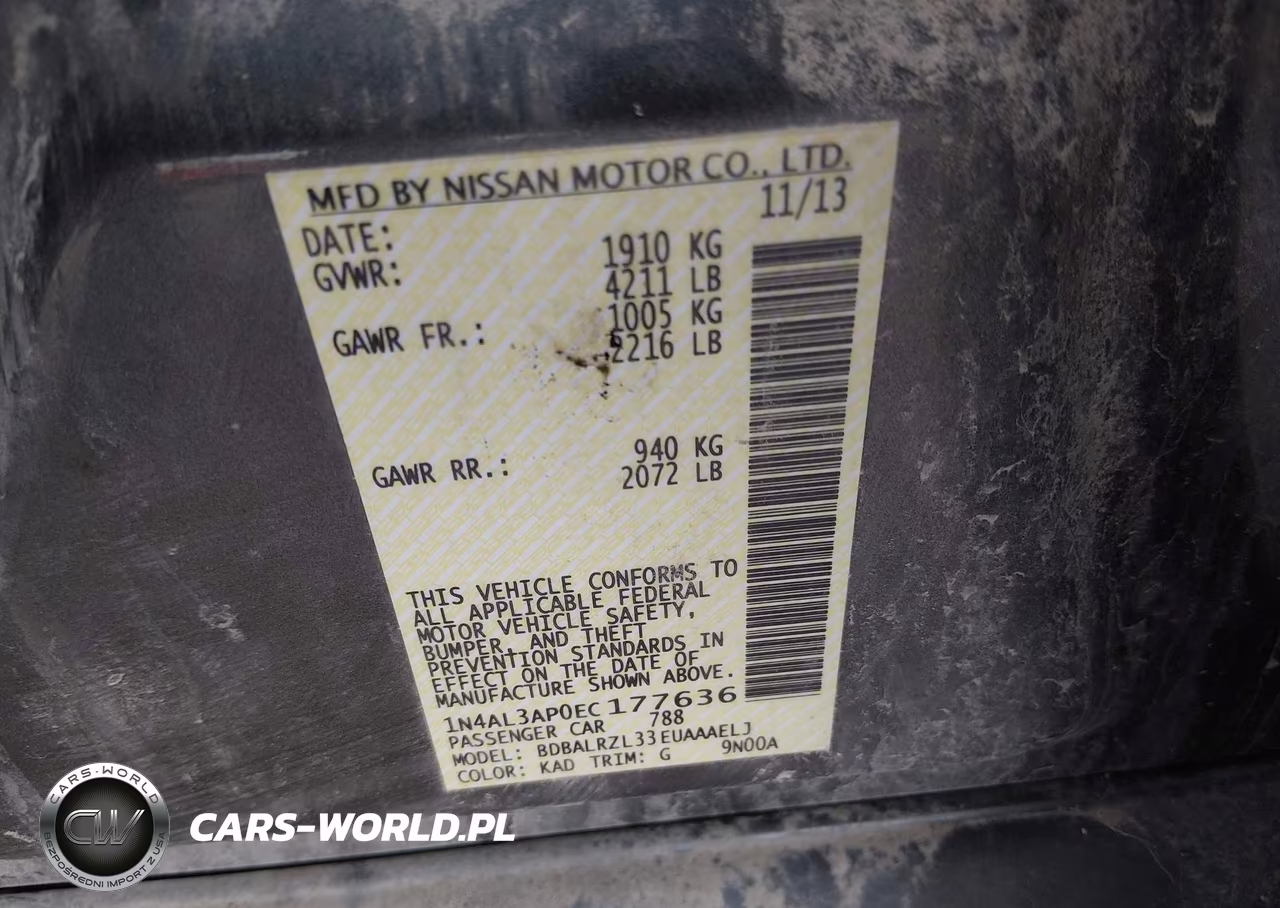 2014 Nissan Altima 2.5 S VIN:1N4AL3AP0EC177636 - 9