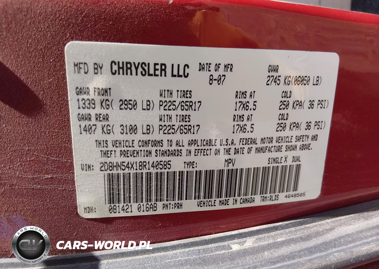 2008 Dodge Grand Caravan Sxt VIN:2D8HN54X18R140585 - 9