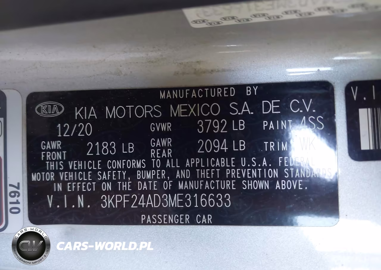 2021 Kia Forte Lxs VIN:3KPF24AD3ME316633 - 9