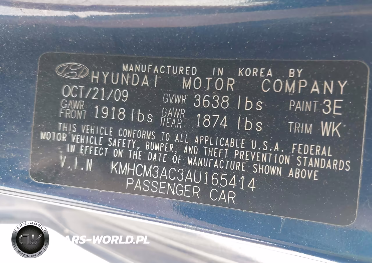 2010 Hyundai Accent Blue VIN:KMHCM3AC3AU165414 - 9