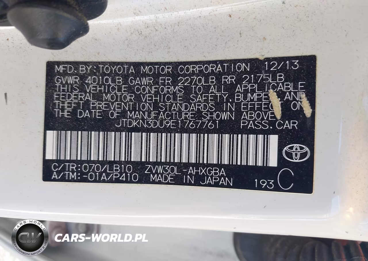 2014 Toyota Prius Five VIN:JTDKN3DU9E1767761 - 9