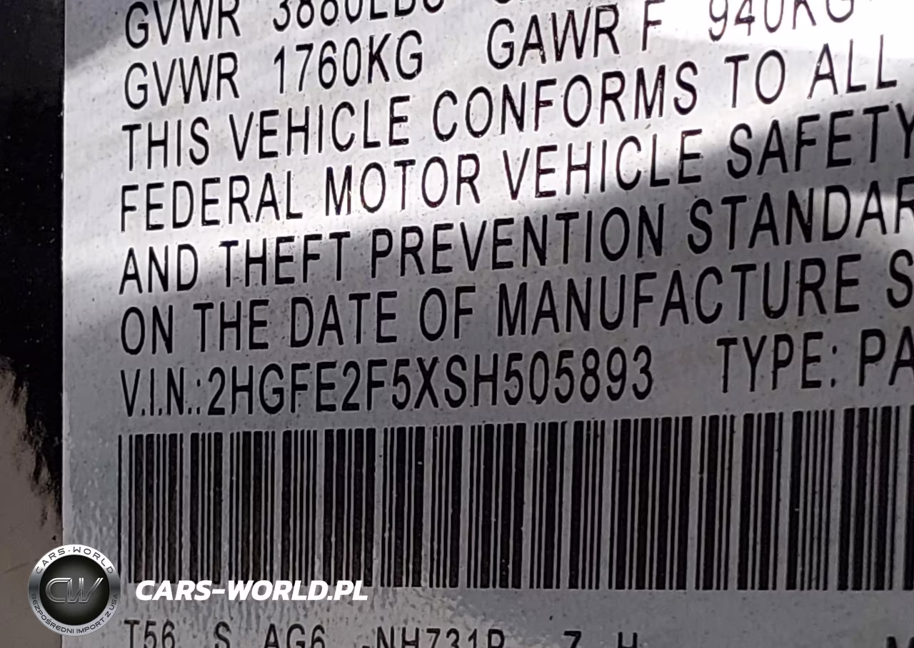 2025 Honda Civic Sport VIN:2HGFE2F5XSH505893 - 9
