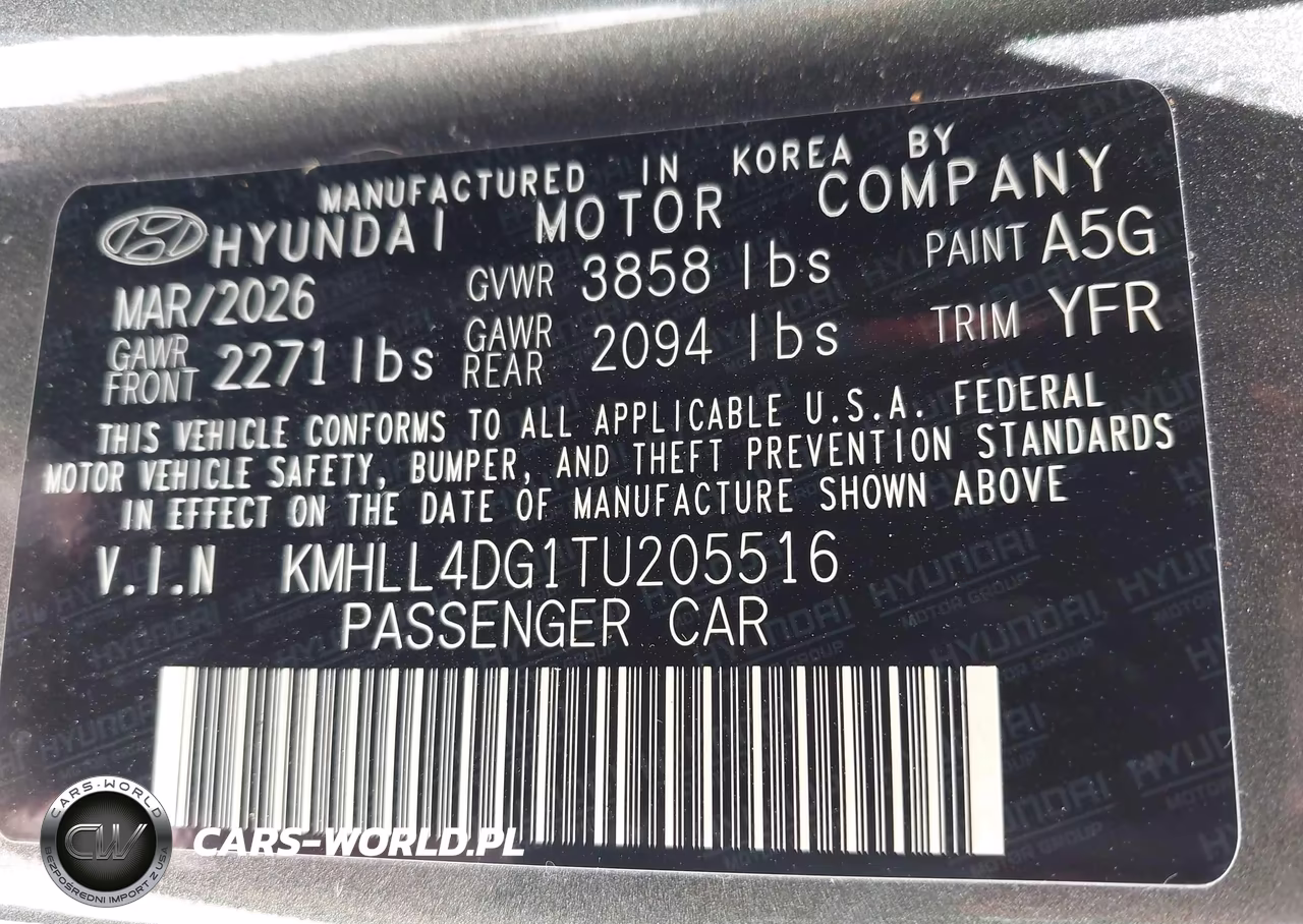 2026 Hyundai Elantra Se VIN:KMHLL4DG1TU205516 - 9