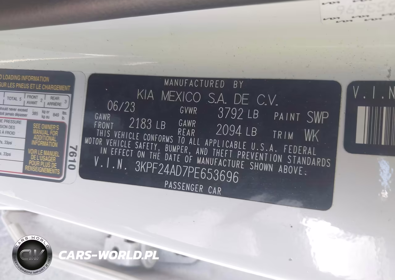 2023 Kia Forte Lxs VIN:3KPF24AD7PE653696 - 9