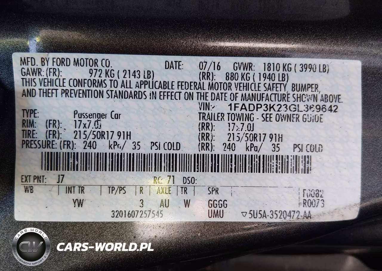 2016 Ford Focus Se VIN:1FADP3K23GL369642 - 9