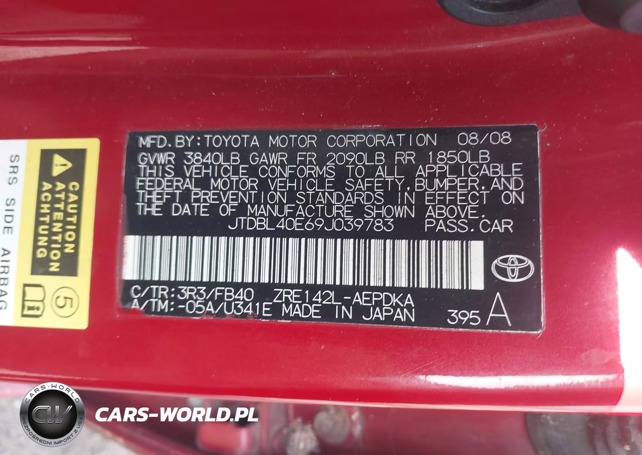 2009 Toyota Corolla Le VIN:JTDBL40E69J039783 - 9