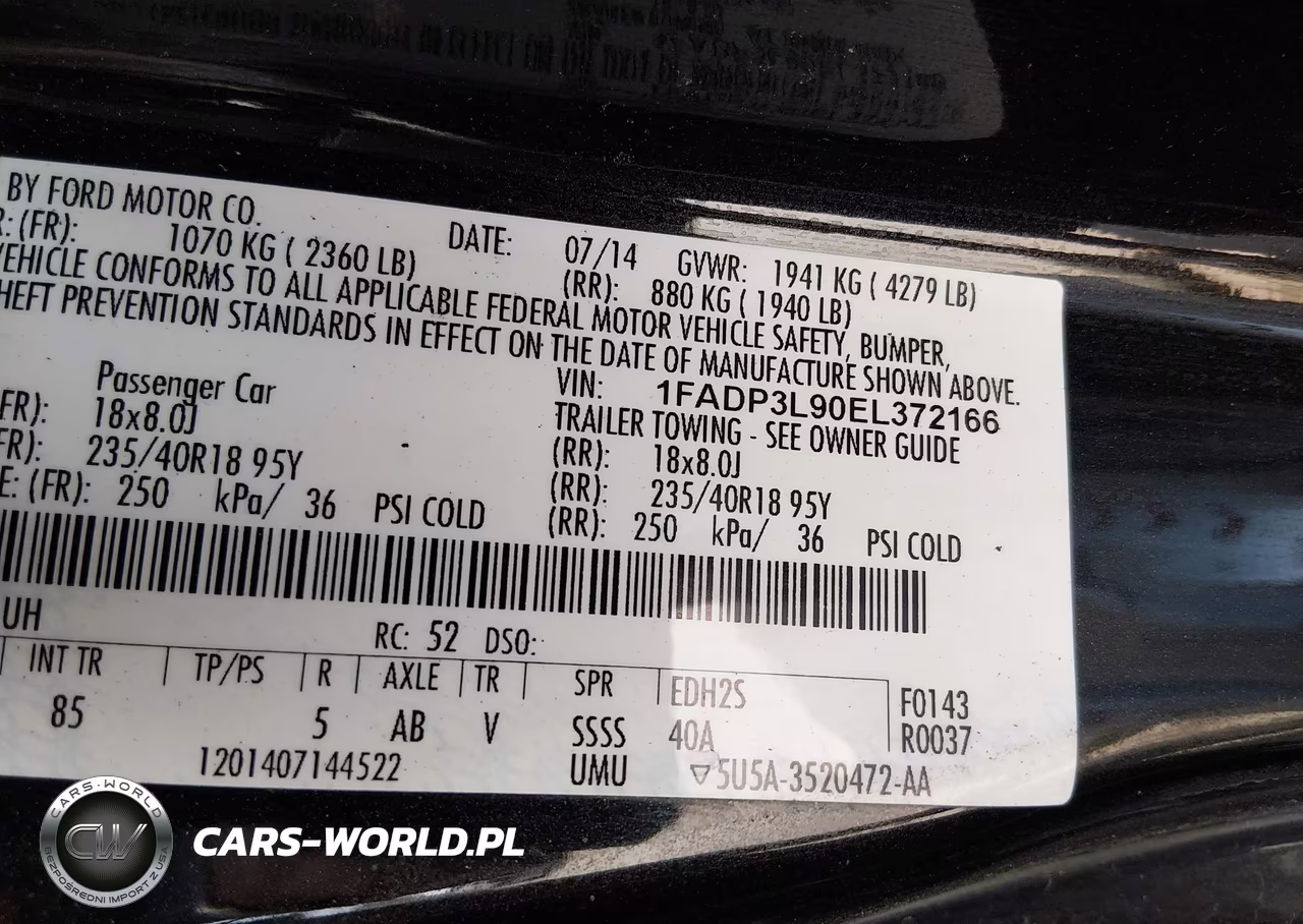 2014 Ford Focus St VIN:1FADP3L90EL372166 - 9