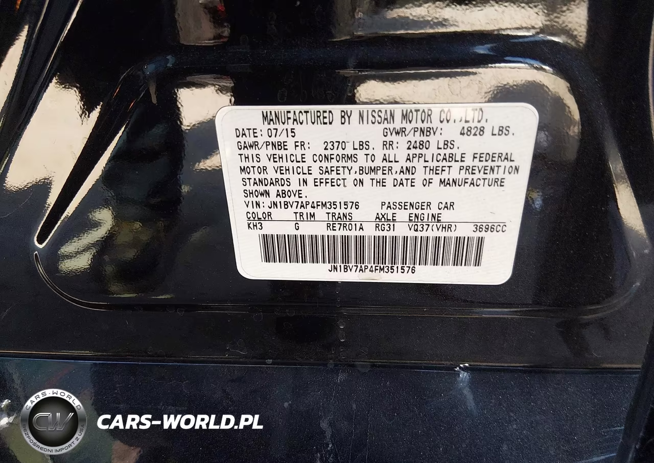 2015 Infiniti Q50 VIN:JN1BV7AP4FM351576 - 9