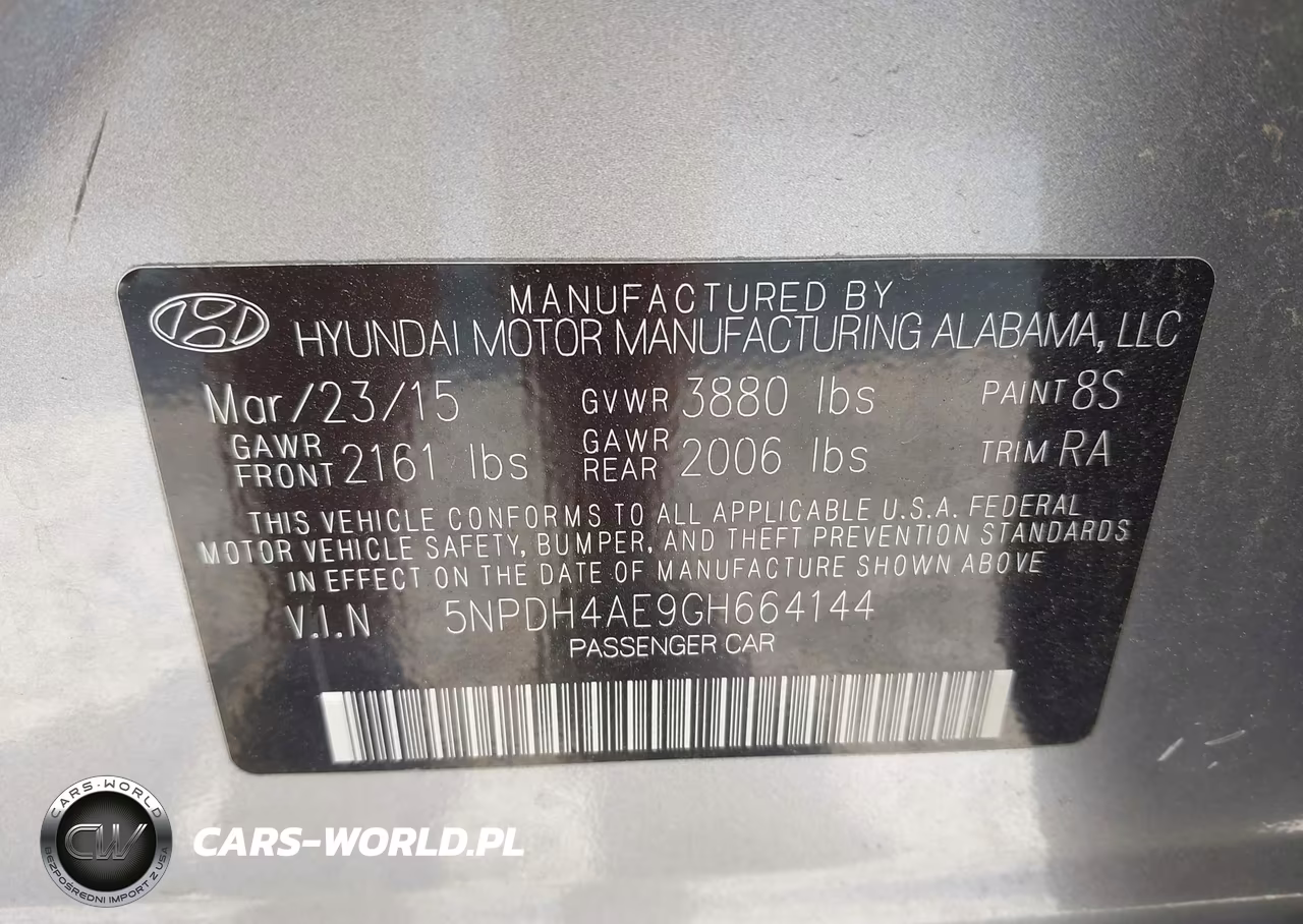 2016 Hyundai Elantra Se VIN:5NPDH4AE9GH664144 - 9