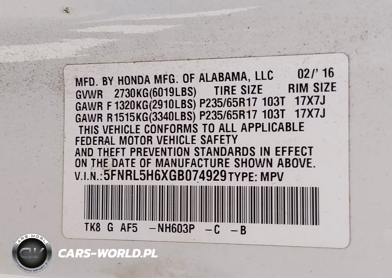 2016 Honda Odyssey Ex-L VIN:5FNRL5H6XGB074929 - 9
