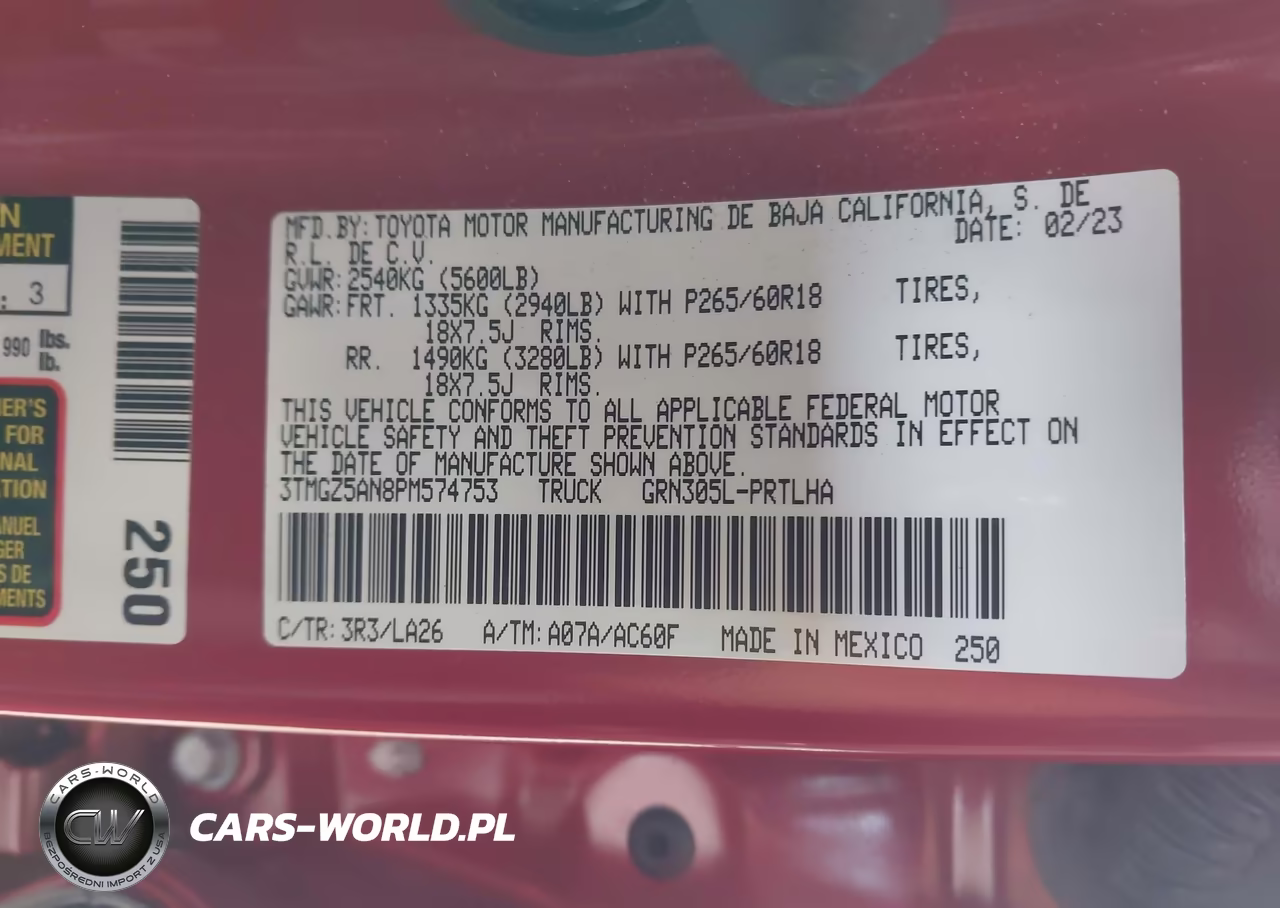 2023 Toyota Tacoma Limited VIN:3TMGZ5AN8PM574753 - 9