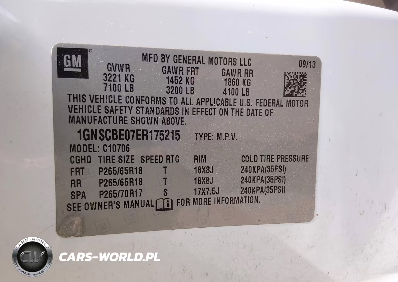 2014 Chevrolet Tahoe Lt VIN:1GNSCBE07ER175215 - 9
