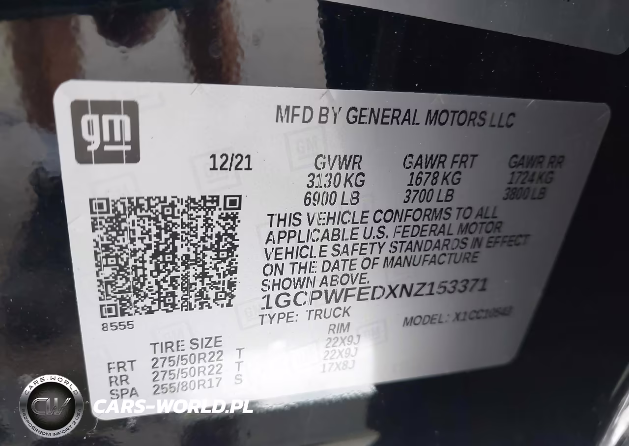 2022 Chevrolet Silverado 1500 Ltd 2Wd Short Bed High Country VIN:1GCPWFEDXNZ153371 - 9