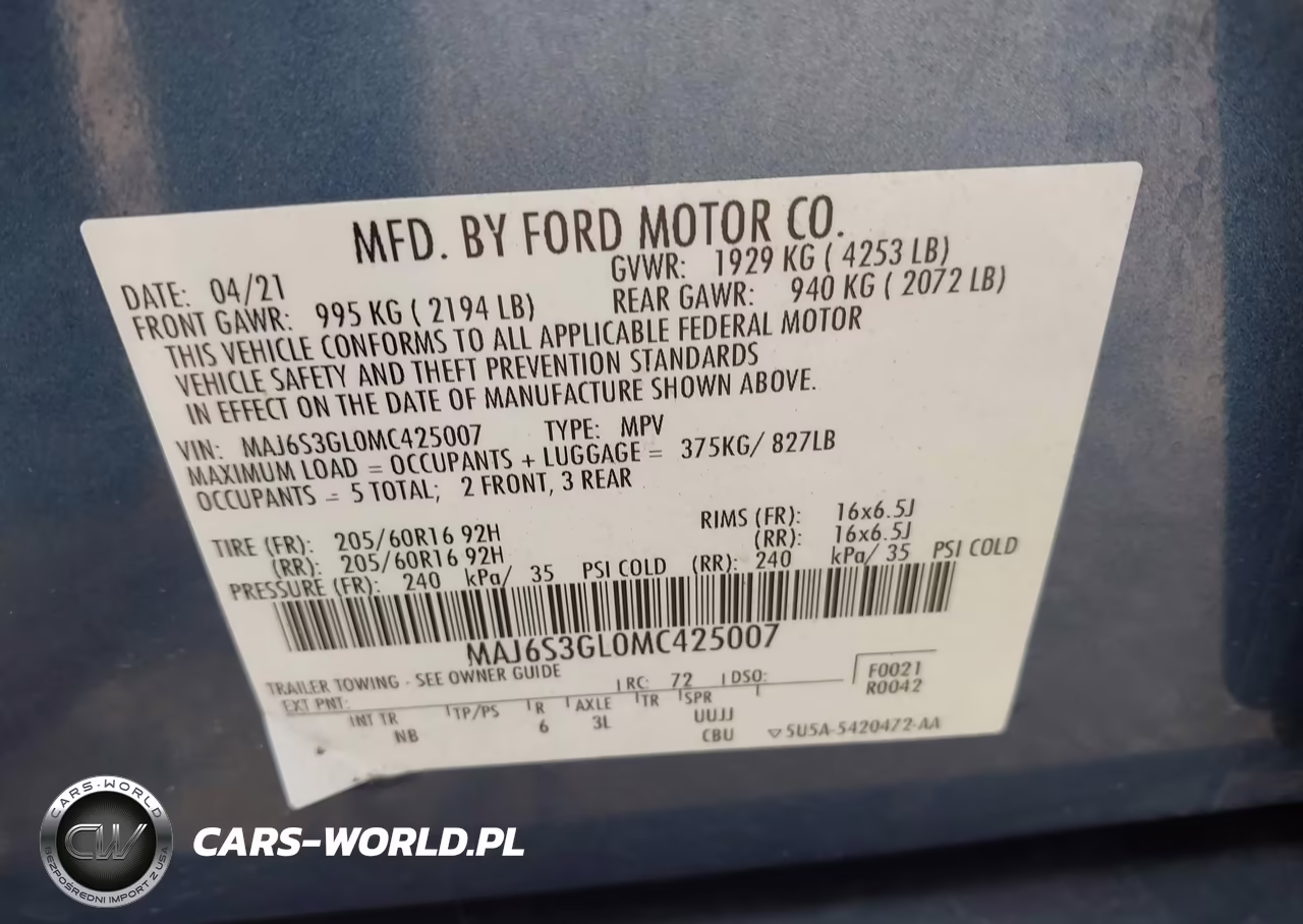 2021 Ford Ecosport Se VIN:MAJ6S3GL0MC425007 - 9