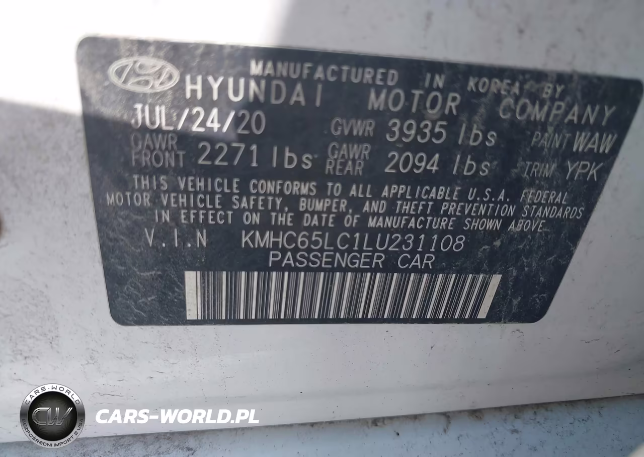 2020 Hyundai Ioniq Hybrid Blue VIN:KMHC65LC1LU231108 - 9