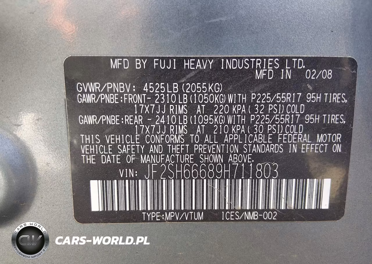 2009 Subaru Forester 2.5Xt Limited VIN:JF2SH66689H711803 - 9