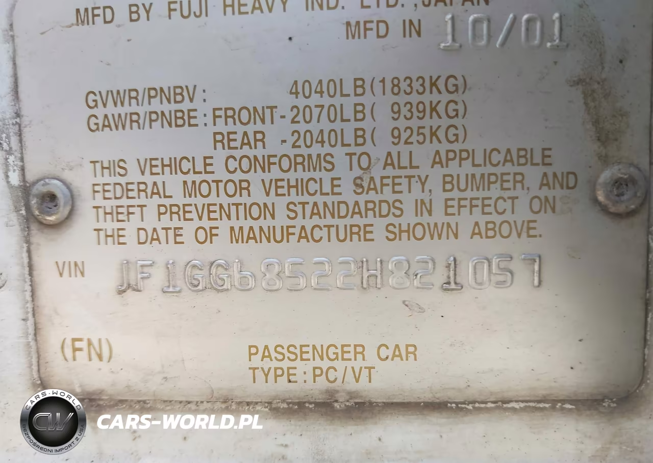 2002 Subaru Impreza Outback Sport VIN:JF1GG68522H821057 - 9