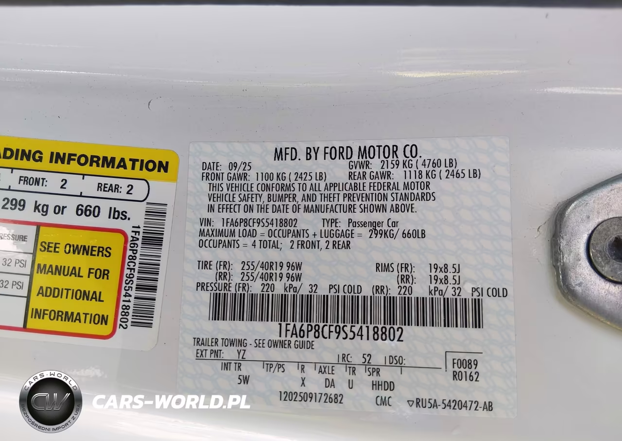 2025 Ford Mustang Gt Premium Fastback VIN:1FA6P8CF9S5418802 - 9
