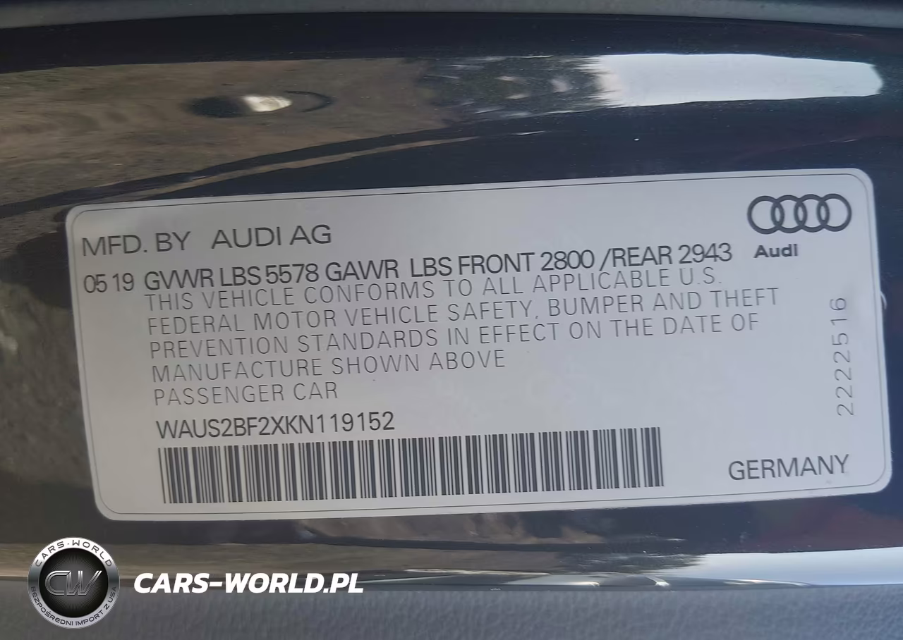 2019 Audi A7 55 Premium VIN:WAUS2BF2XKN119152 - 9