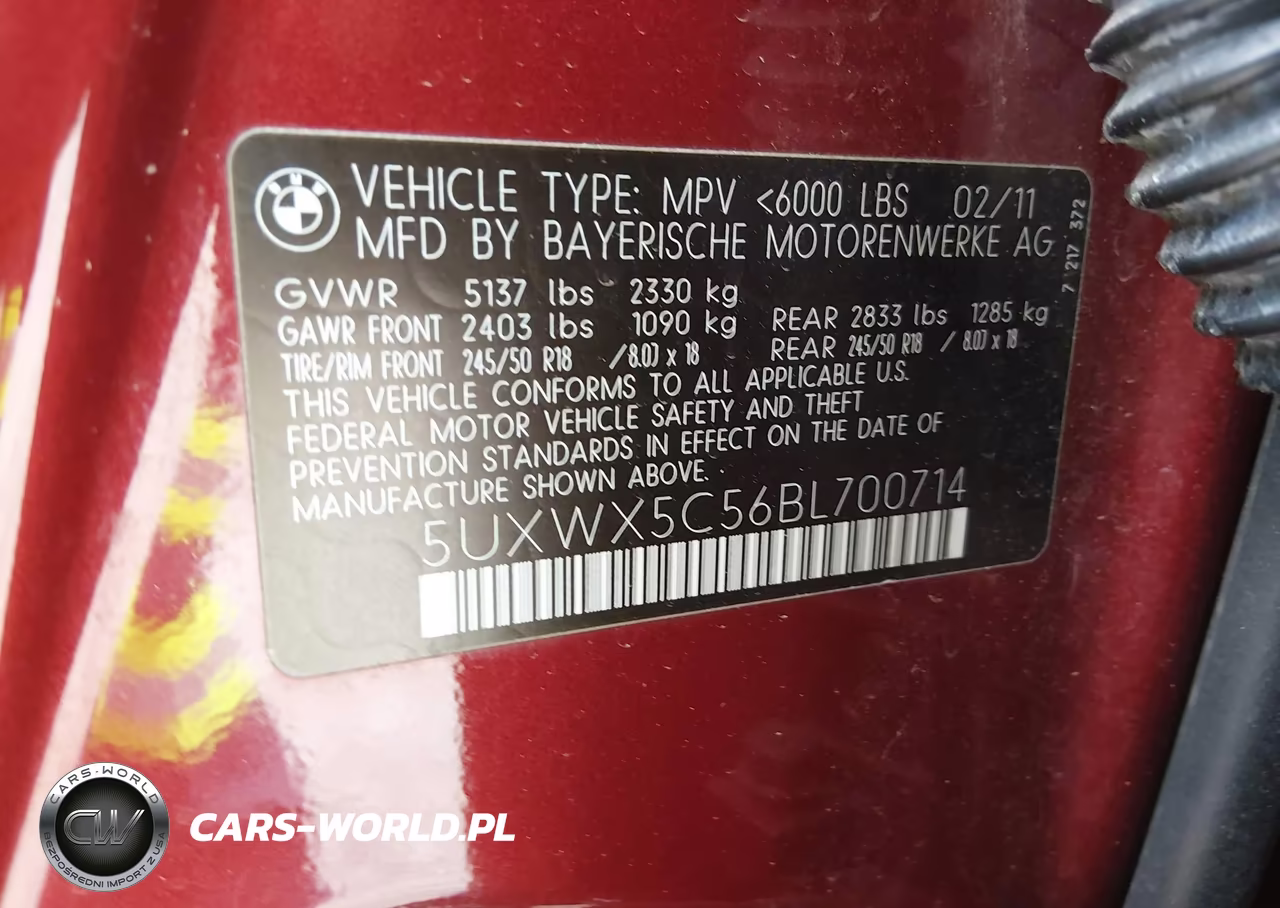 2011 BMW X3 xDrive28I VIN:5UXWX5C56BL700714 - 9